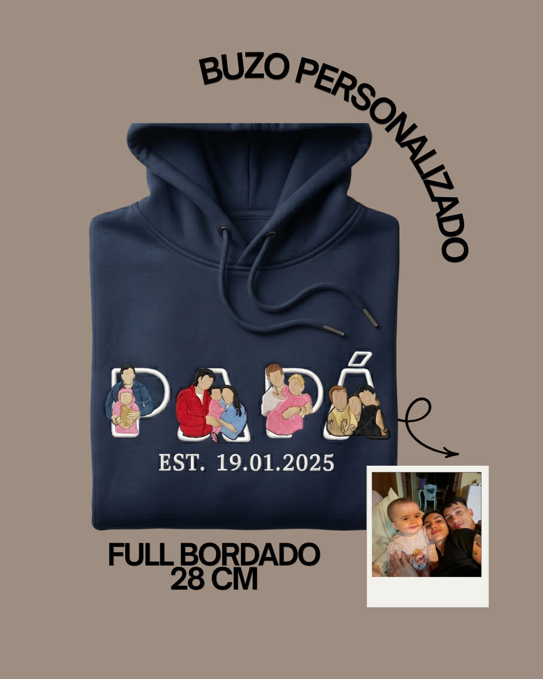 Buzo Bordado Personalizado PAPÁ