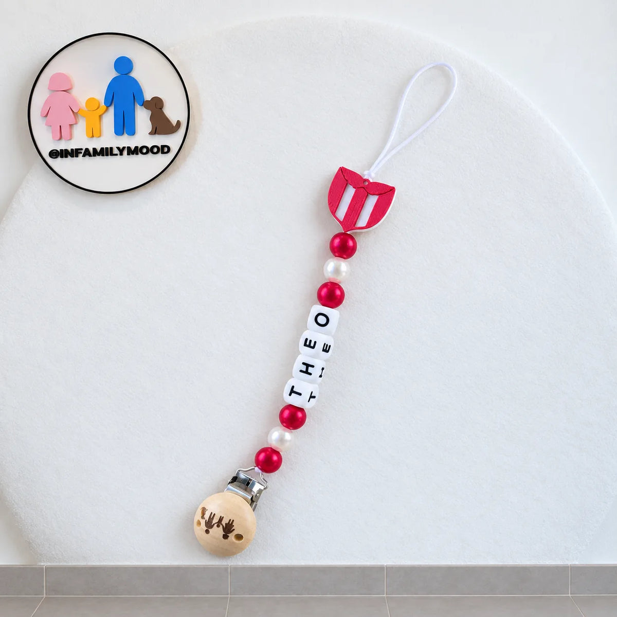 Porta chupete personalizado River Plate FamilyMood — el porta chupete solo | FamilyMood